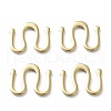 Brass S Hook Clasps KK-L205-03G-1