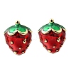 Brass Enamel Stud Earrings X-EJEW-G430-06B-G-4