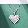 Heart 304 Stainless Steel Pendant Necklaces NJEW-H059-18P-3