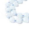 Natural Dyed Quartz Imitation Aquamarine Beads Strands G-C116-A89-01-3