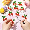 Handmade Glass Seed Cherry Pendants PALLOY-CJ00077-5