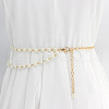 Alloy & Plastic Imitation Pearl Tassel Waist Chains for Women WG1D18B-06-1