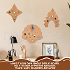 Star Wall Mounted Brooch Jewelry Display Cork Tray AJEW-WH0433-01A-6