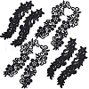 Gorgecraft 4 Pairs 2 Style Polyester & Nylon Embroidery Flower Lace Appliques DIY-GF0009-10-1