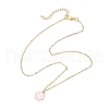 Alloy Enamel Smiling Face Pendant Necklaces NJEW-JN05259-5