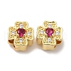 Rack Plating Brass Cubic Zirconia Beads KK-R147-09G-2