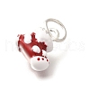 Christmas Theme Brass Enamel Charms KK-R212-15E-P-2