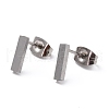 304 Stainless Steel Greek Alphabet Stud Earrings STAS-D007-07P-21-1