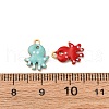 304 Stainless Steel Enamel Charms STAS-Q363-14H-G-3