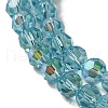 Electroplate Transparent Glass Beads Strands EGLA-A035-T4mm-L08-3