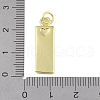 Brass Micro Pave Clear Cubic Zirconia Pendants KK-P266-06G-J-3