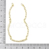 Brass Textured Bar Link Chain Bracelet Making KK-U020-04G-3