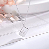 Non-Tarnish 304 Stainless Steel Envelope Pendant Necklaces GL7398-2-2