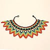Ethnic Style Glass Seed Beaded Tassel Collar Choker Necklaces for Women FS-WGA40E8-05-1