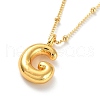 Initial Letter Brass Pendant Necklaces NJEW-A015-21G-G-1