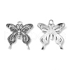 Tibetan Style Alloy Butterfly Pendants X-TIBEP-3945-AS-RS-1