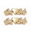 Brass Micro Pave Cubic Zirconia Connector Charms ZIRC-I062-06G-1