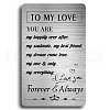 Rectangle 201 Stainless Steel Custom Thermal Transfer Wallet Card DIY-WH0252-036-1