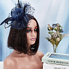 Polyester Mesh Veil Hair Bands OHAR-WH0034-12B-5