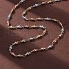 3-Color 304 Stainless Steel Ball Link Chain Necklaces NJEW-Q013-06-1
