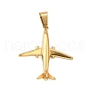 Airplane 304 Stainless Steel Pendants STAS-M121-10G-1