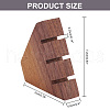 3-Slot Wood Finger Rings Display Plate RDIS-WH0009-018-2