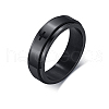 Stainless Steel Rotating Plain Band Ring WG30601-14-1