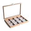 Rectangle Wooden Jewelry Presentation Boxes with 12 Compartments PW-WG90817-05-1