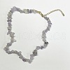 Natural Amethyst Chips Beaded Necklace NJEW-FZ00004-05-1