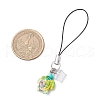 Dyed Synthetic Turquoise Turtle Charm Mobile Straps HJEW-JM03343-3