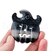 Halloween Theme Natural Taichi Stone Pumpkin Face   Decoration Ornament PW-WG6D695-04-1