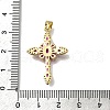 Brass Micro Pave Cubic Zirconia Pendants KK-C090-39G-4