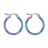 304 Stainless Steel Hoop Earrings EJEW-F105-10M-2