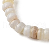 Rondelle Natural Freshwater Shell Beaded Stretch Bracelets for Women BJEW-JB10911-3