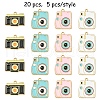 20Pcs 4 Styles Alloy Enamel Pendants ENAM-YW0004-17-2
