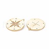 Brass Micro Pave Clear Cubic Zirconia Pendants KK-S356-703-2