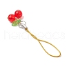 Cherry Glass & Acrylic Mobile Straps HJEW-JM02933-01-4