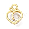 Brass Cubic Zirconia Pendant KK-A240-12G-1