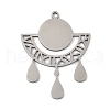 304 Stainless Steel Pendants STAS-S174-22P-1