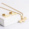 201 Stainless Steel Pendant Necklace & Stud Earring Sets FS-WGB816B-25-1