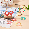 Spritewelry DIY Star & Rhombus & Heart Dangle Earring Making Kit DIY-SW0001-02-5