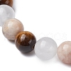 Round Natural Sunstone Beads Stretch Bracelets for Women BJEW-TA00568-02-4