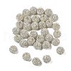 Sparkle Glass Rhinestone Round Beads OACR-S048-01C-2