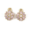 Brass Micro Pave Cubic Zirconia Charms KK-L212-17G-1