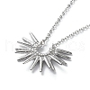 Non-Tarnish 304 Stainless Steel Pendant Necklaces for Women NJEW-D064-01P-2