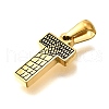Golden 304 Stainless Steel Pendants STAS-K300-01G-T-2