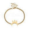 Moon 304 Stainless Steel Link Bracelets BJEW-M097-02G-4