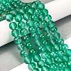 Frosted Transparent Glass Bead Strands X1-GLAA-P065-8mm-14-1