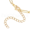 Brass Paperclip Chains Bracelets BJEW-JB11808-4