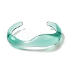 Transparent Acrylic Open Cuff Bangle for Women BJEW-A141-01C-1
